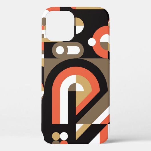 Coques Case-Mate iPhone Abstrait géométrique : Conception futuriste de l'o (Verso)