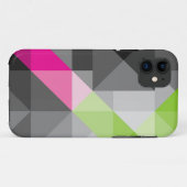 Coques Case-Mate iPhone Abstrait géométrique élégante Gris vert rose (Dos (Horizontal))