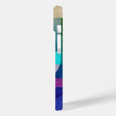 Coques Case-Mate iPhone Abstrait géométrique moderne Cercle bleu vert rose (Verso / Gauche)