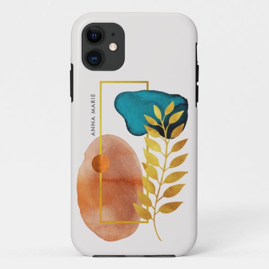 Coques Case-Mate iPhone Abstrait Géométrique Moderne du Milieu du Siècle M (Dos)