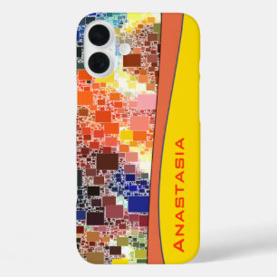 Coques iPhone 16 Plus Abstrait Géométrique Personnalisé Coloré