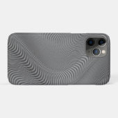 Coques Case-Mate iPhone Abstrait gris ondulé (Dos (Horizontal))