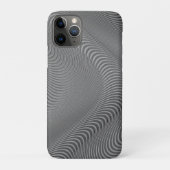 Coques Case-Mate iPhone Abstrait gris ondulé (Dos)