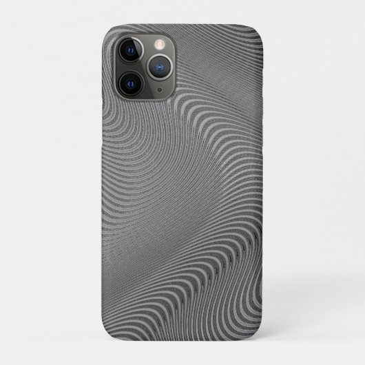 Coques Case-Mate iPhone Abstrait gris ondulé (Dos)