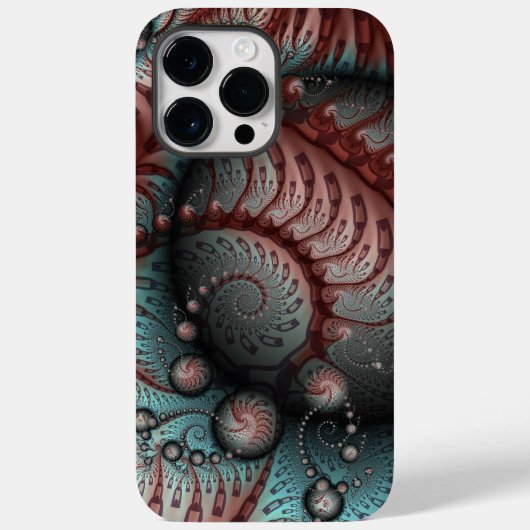 Coques Case-Mate iPhone Abstrait Imaginaire dynamique Fractal Art Brown Bl (Verso)