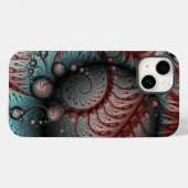 Coques Case-Mate iPhone Abstrait Imaginaire dynamique Fractal Art Brown Bl (Verso (horizontal))