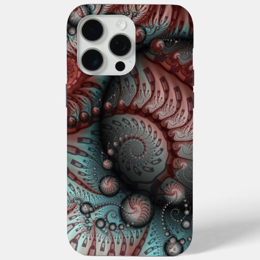 Coques Case-Mate iPhone Abstrait Imaginaire dynamique Fractal Art Brown Bl (Verso)
