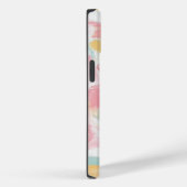 Coques Case-Mate iPhone Abstrait Impasto Peinture Corail Jaune Turquoise (Verso / Droite)