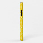 Coques Case-Mate iPhone Abstrait jaune clair rétro citron motif (Dos/Droite)