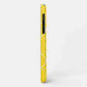 Coques Case-Mate iPhone Abstrait jaune clair rétro citron motif (Dos/Gauche)