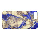 Coques Case-Mate iPhone Abstrait Lapis Lazuli Bleu Granit bleu marbre (Dos (Horizontal))