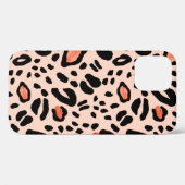 Coques Case-Mate iPhone Abstrait léopard aquarelle. Motif poster de animal (Verso (horizontal))