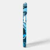 Coques Case-Mate iPhone Abstrait marbré bleu Icy (Verso / Droite)