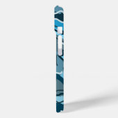 Coques Case-Mate iPhone Abstrait marbré bleu Icy (Verso / Gauche)