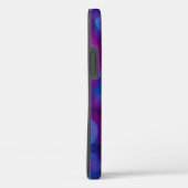 Coques Case-Mate iPhone Abstrait marbré foncé alcool encre violet et bleu (Verso / Droite)