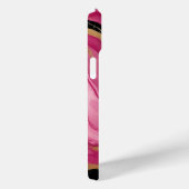 Coques Case-Mate iPhone Abstrait moderne magenta rose parties scintillant  (Verso / Droite)