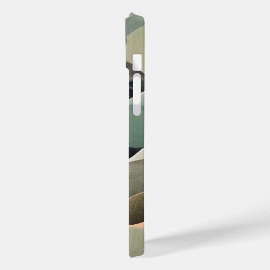 Coques Case-Mate iPhone Abstrait moderne Motif Wavy Nom personnalisé (Verso / Gauche)