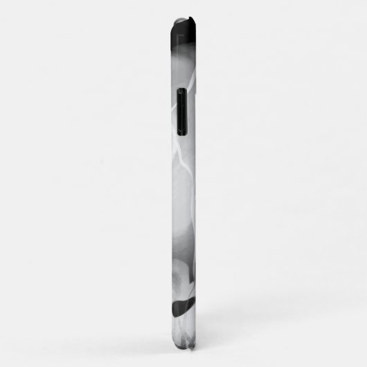 Coques Case-Mate iPhone Abstrait moderne noir et blanc (Dos/Droite)