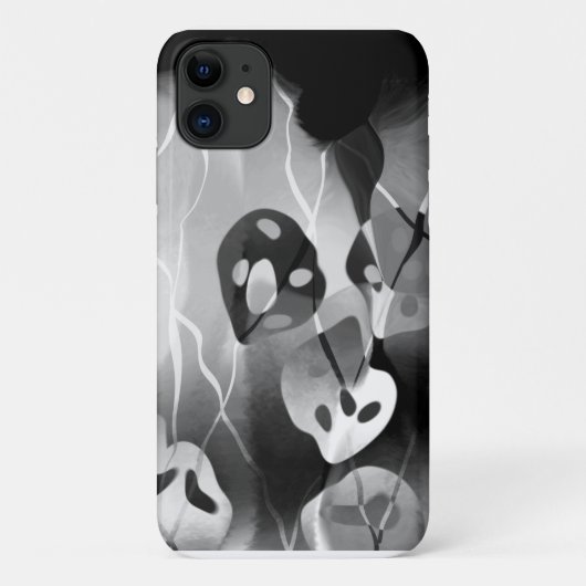 Coques Case-Mate iPhone Abstrait moderne noir et blanc (Dos)