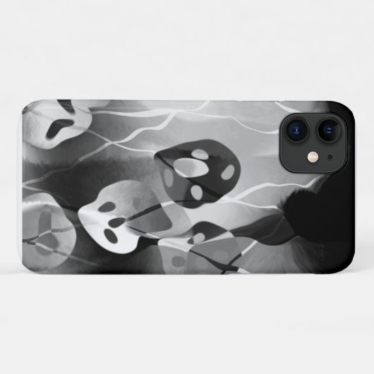 Coques Case-Mate iPhone Abstrait moderne noir et blanc (Dos (Horizontal))