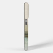 Coques Case-Mate iPhone Abstrait moderne Nom personnalisé Paysage Turquois (Verso / Droite)