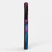 Coques Case-Mate iPhone Abstrait Moderne Personnalisé - Bleu et Fuchsia- (Dos/Droite)
