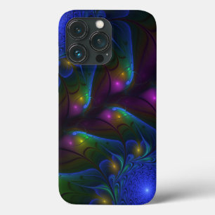 Case-Mate iPhone Case Abstrait Moderne Trippy Fractal Lumineux Coloré