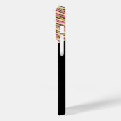 Coques Case-Mate iPhone Abstrait Monogramme Or rose rayures (Verso / Gauche)