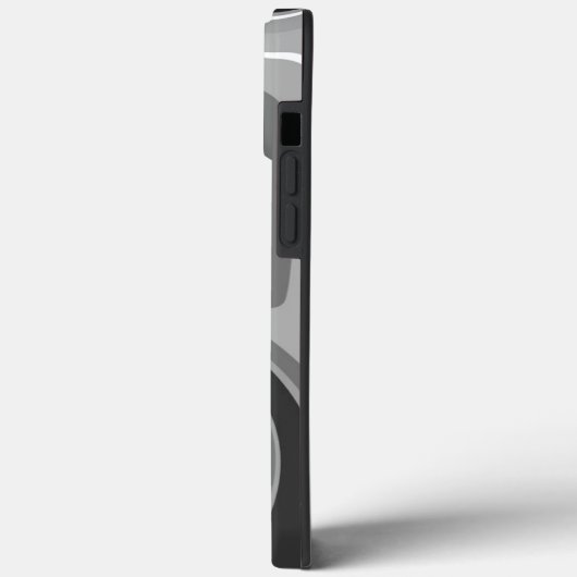 Coques Case-Mate iPhone Abstrait Monotone Cool Inspirivity Gris (Verso / Gauche)