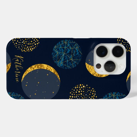 Coques Case-Mate iPhone Abstrait Motif cosmique personnalisé (Verso (horizontal))