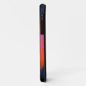 Coques Case-Mate iPhone Abstrait motif fractal violet et orange (Dos/Gauche)