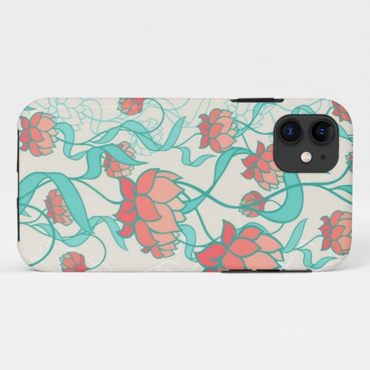 Coques Case-Mate iPhone Abstrait Motif Lotus (Dos (Horizontal))