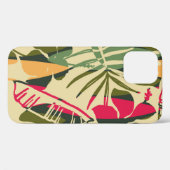 Coques Case-Mate iPhone Abstrait motif sans faille avec des feuilles tropi (Verso (horizontal))