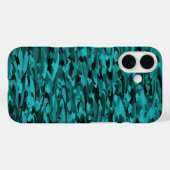 Coques Case-Mate iPhone Abstrait Motif Turquoise Noir (Verso (horizontal))
