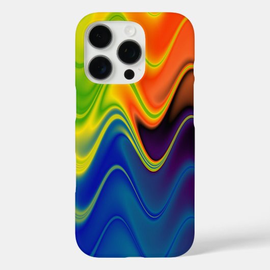 Coques Case-Mate iPhone Abstrait Multicolore Ondulé (Verso)
