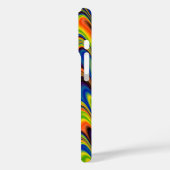 Coques Case-Mate iPhone Abstrait multicolore ondulé (Verso / Gauche)