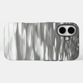 Coques Case-Mate iPhone Abstrait n° 3 : brillant gris argenté (Verso (horizontal))