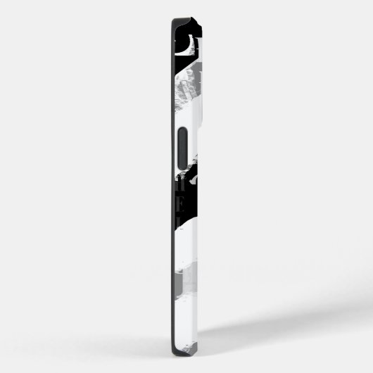 Coques Case-Mate iPhone Abstrait noir blanc gris (Verso / Droite)