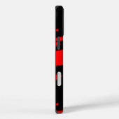 Coques Case-Mate iPhone abstrait noir et rouge (Verso / Droite)