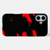 Coques Case-Mate iPhone abstrait noir et rouge (Verso (horizontal))