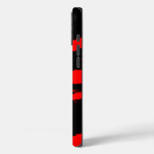 Coques Case-Mate iPhone abstrait noir et rouge (Verso / Gauche)