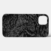 Coques Case-Mate iPhone Abstrait numérique noir et blanc (Verso (horizontal))