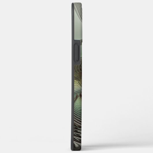 Coques Case-Mate iPhone Abstrait Olive Sage Green Grey Fractal Art Imagina (Verso / Droite)