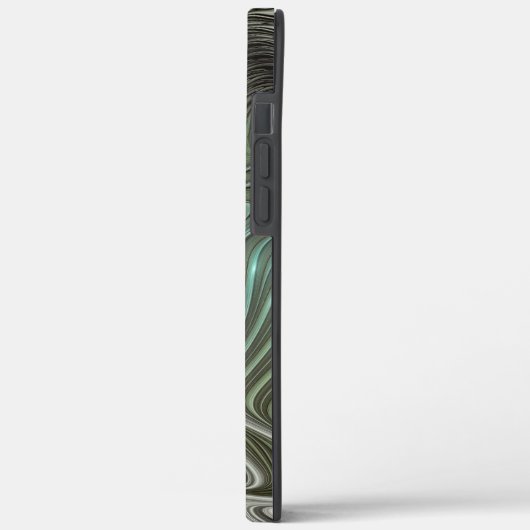 Coques Case-Mate iPhone Abstrait Olive Sage Green Grey Fractal Art Imagina (Verso / Gauche)