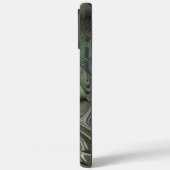 Coques Case-Mate iPhone Abstrait Olive Sage Green Grey Fractal Art Imagina (Verso / Gauche)