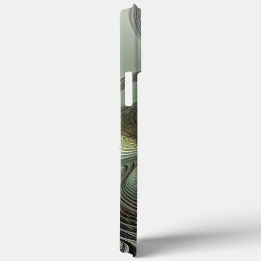 Coques Case-Mate iPhone Abstrait Olive Sage Green Grey Fractal Art Imagina (Verso / Droite)