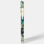 Coques Case-Mate iPhone Abstrait or vert (Verso / Gauche)