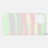 Coques Case-Mate iPhone Abstrait Pastel Rose Vert Jaune (Verso (horizontal))