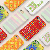 Coques Case-Mate iPhone Abstrait Pastel Rose Vert Jaune
