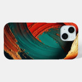 Coques Case-Mate iPhone Abstrait peint à l'huile épaisse impasto (Verso (horizontal))